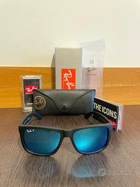 Ray-Ban Justin / Nero Opaco + Blue Mirror