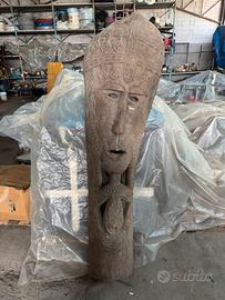 Grandew scultura etnica in legno massello