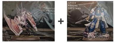 Warhammer 40k Tiranide Primus + Space Marine Capi