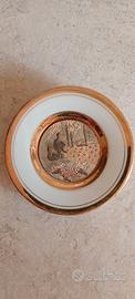 Piattino giapponese con incisione  Chokin 