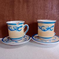 Due Tazzine da Caffè Maioliche dipinte a mano 