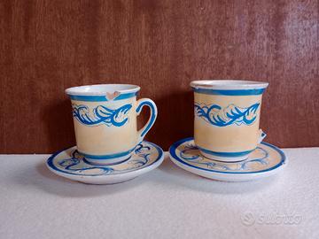 Due Tazzine da Caffè Maioliche dipinte a mano 