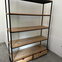 Scaffale legno-metallo