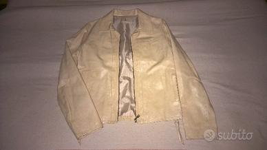 Giacca beige pelle originale imperial