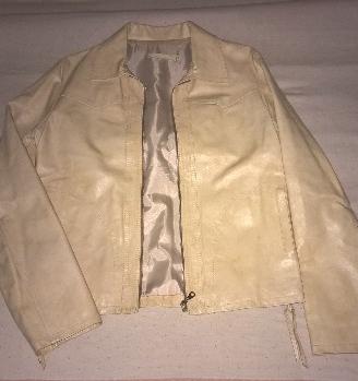 Giacca beige pelle originale imperial