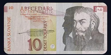 banconota 10 tolarjev - Slovenia