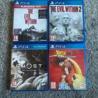 Playstation 4 - Lotto 4 giochi Ghost Tsushima, DBZ