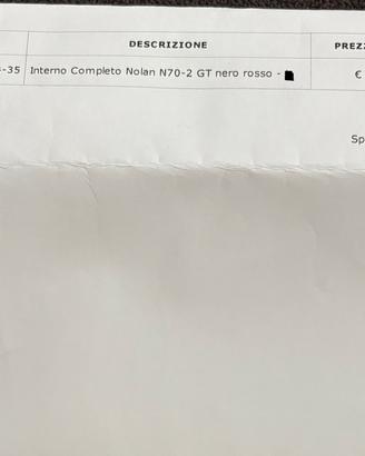 NOLAN GT 2 N70/2X INTERNO CASCO COMPLETO XXL