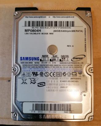 Hd Pata/Ide 2,5”  Samsung 80GB