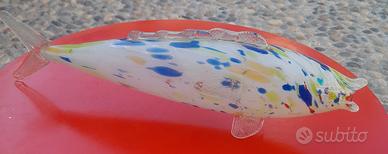 scultura Pesce in vetro di Murano 