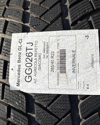 Gomme Invernali Vredestein 285/40 R22 110W Wintrac