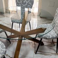 tavolo rotondo in vetro 