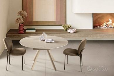 TAVOLO ROUND 135X87 ALLUNGABILE TONDO 135 4  COLOR