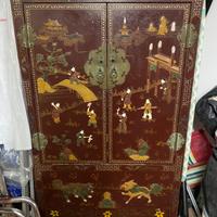 MOBILE CINESE VINTAGE LACCATO INTARSI DI PREGIO