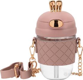 Borraccia con Cannuccia e Tracolla 380 ml