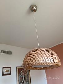 Lampadario in rattan