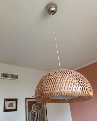 Lampadario in rattan