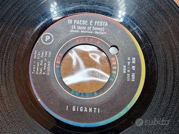 DISCO VINILE 45 GIRI  I GIGANTI 1967