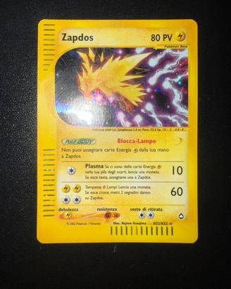 Pokemon Zapdos holo Aquapolis H32 ita