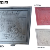 2° SCELTA Lastra ghisa 38x38x1cm camino + colori