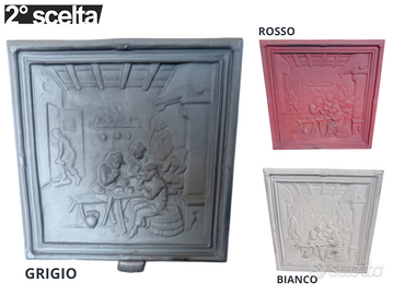 2° SCELTA Lastra ghisa 38x38x1cm camino + colori