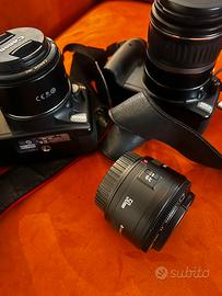 Canon eos 400d + Canon eos 100d+ 3 obiettivi