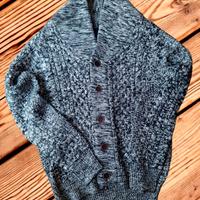 Cardigan Grigio con Bottoni | Stile Cozy Taglia M