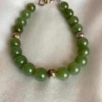 Bracciale in calcedonio verde -7-