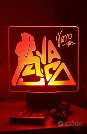 Vasco Rossi lampada led multicolor con telecomando