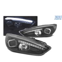 FARI FORD FOCUS MK3 15-18 LED TRU DRL NERI