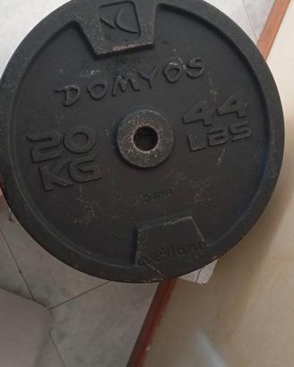2 dischi pesi in ghisa Domyos da 20 kg