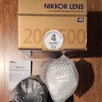 Obbiettivo Nikkor 200-500 / 5,6E, ED VR come nuovo