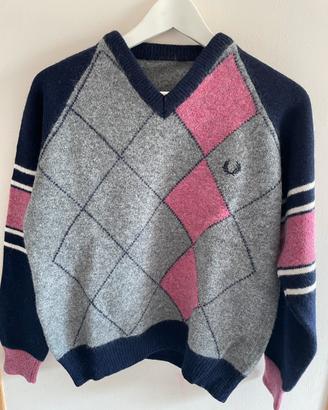 Maglione Vintage Fred Perry 100% Lana tg. M/S