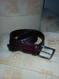 Cintura in pelle intrecciata CARTTIME – Bordeaux –
