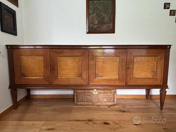 Madia vintage anni ’60 in radica di noce 240 cm –