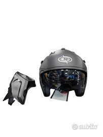 CASCO MOTO SCOOTER CON MENTONIERA STACCABILE NERO