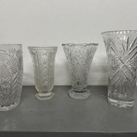 4 vasi cristallo vintage