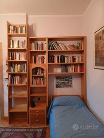 Libreria componibile e letto