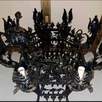 lampadario ferro battuto 