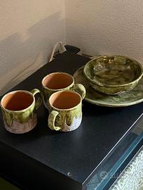 Servizio piatti bicchieri con brocca 