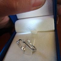 anello oro bianco RE CARLO  trilogi