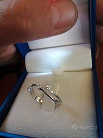 anello oro bianco RE CARLO  trilogi