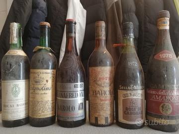 collezione bottiglie di vino antiche