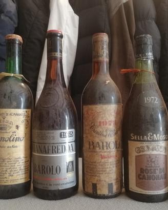 collezione bottiglie di vino antiche