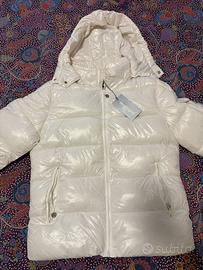 Giacca moncler bianca lucida L