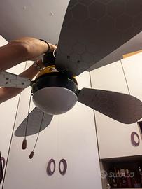 ventilatore da soffitto con luce e telefomando