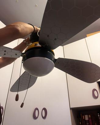 ventilatore da soffitto con luce e telefomando