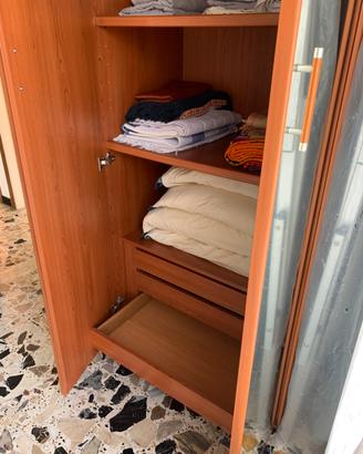 ARMADIO 2 ANTE CON SPECCHI E 3 CASSETTI