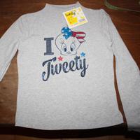 Maglietta cotone manica lunga Tweety.