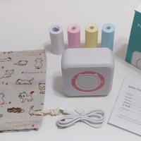 Stampante termica + 4 rotoli + Pochette con gatti.